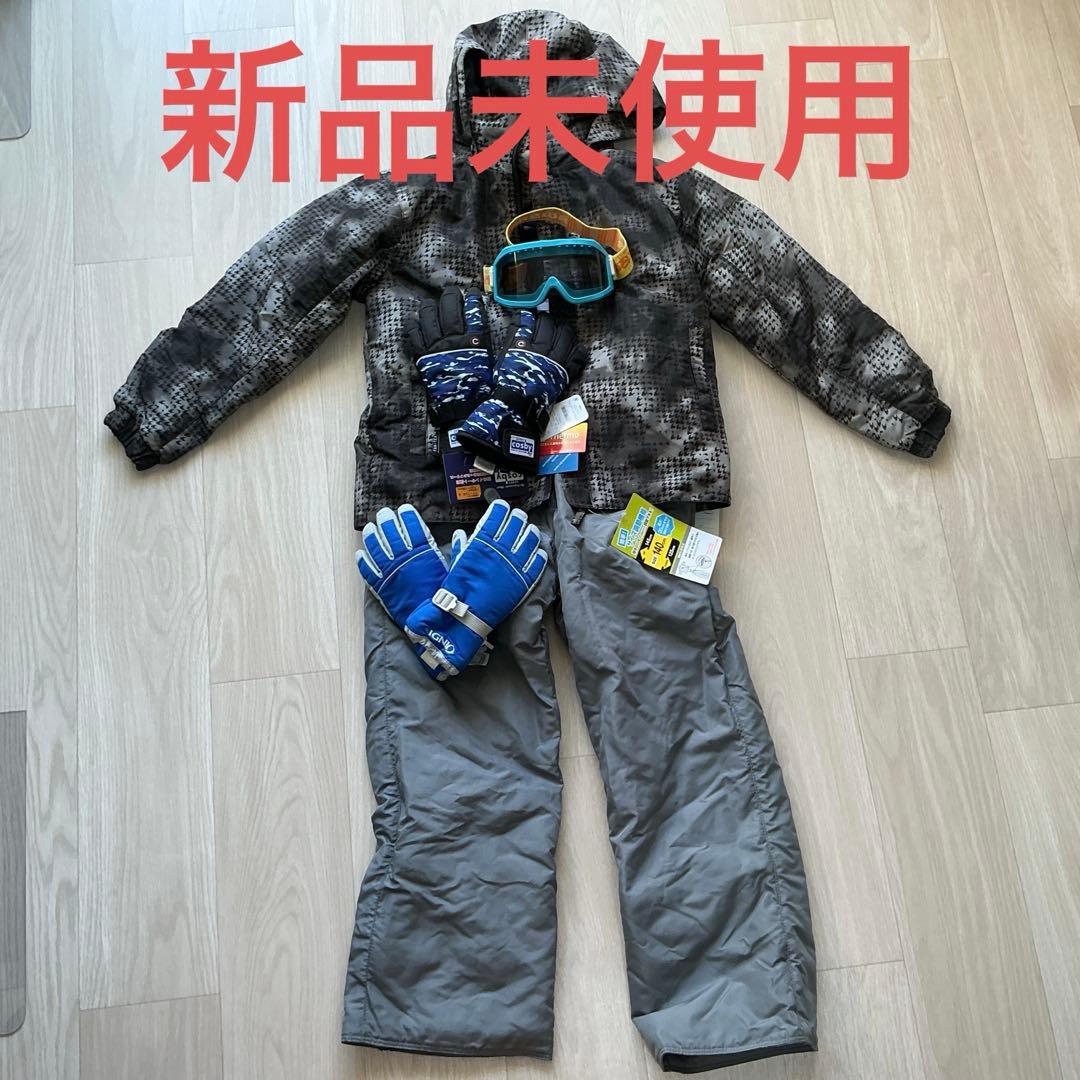 新品　スキーウェア(ジャケット&パンツ)、手袋2つ、ゴーグル