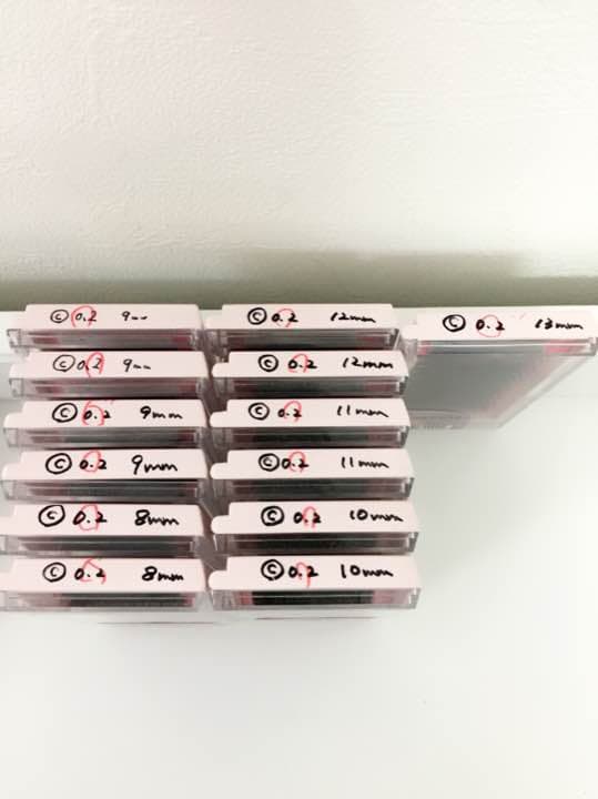 まつ毛エクステ太さ0.2Cカール