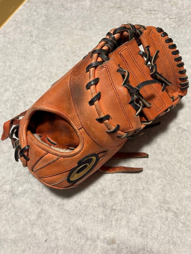asics ゴールドステージ 硬式グローブ オレンジ