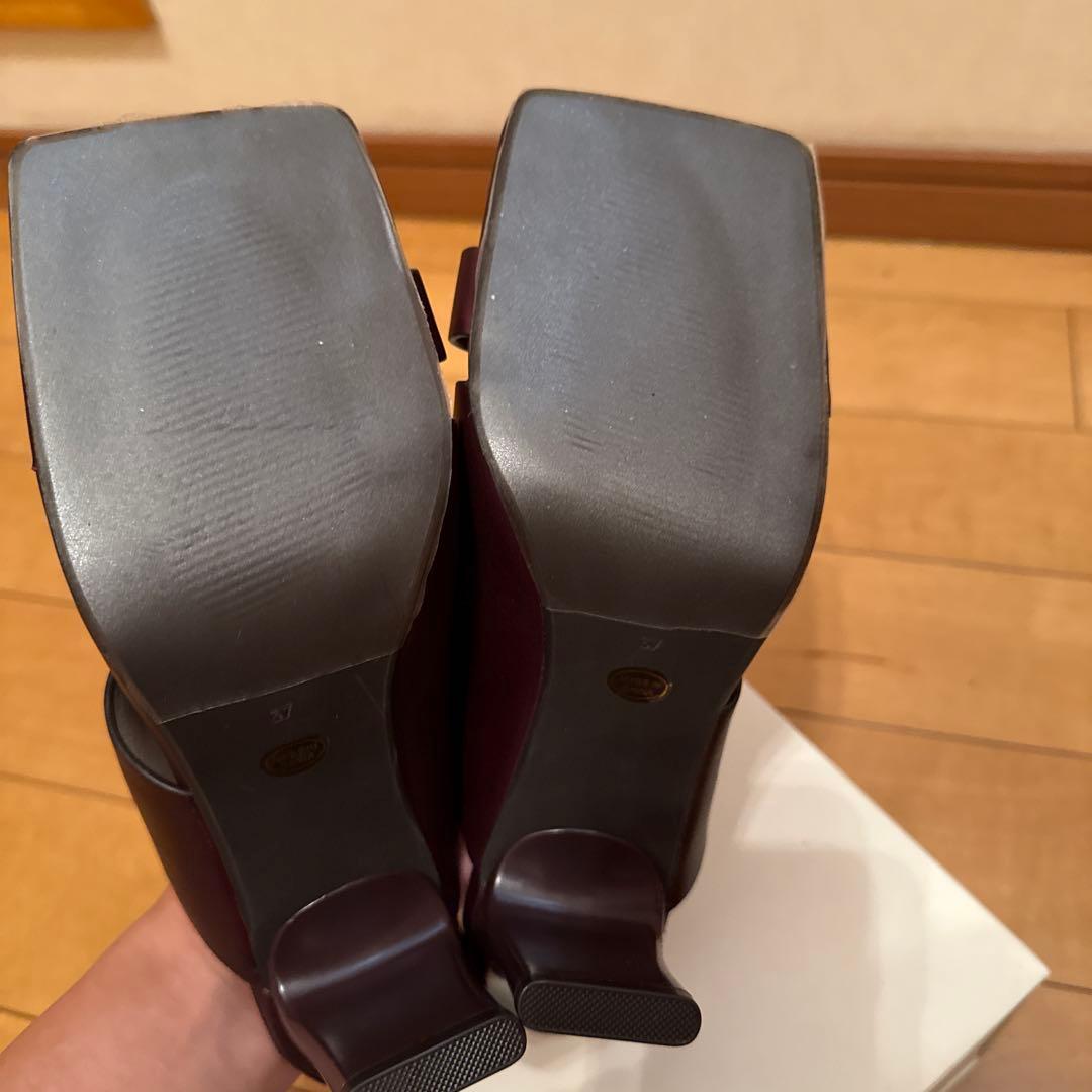 靴 TODAYFUL Square Leather Sandals