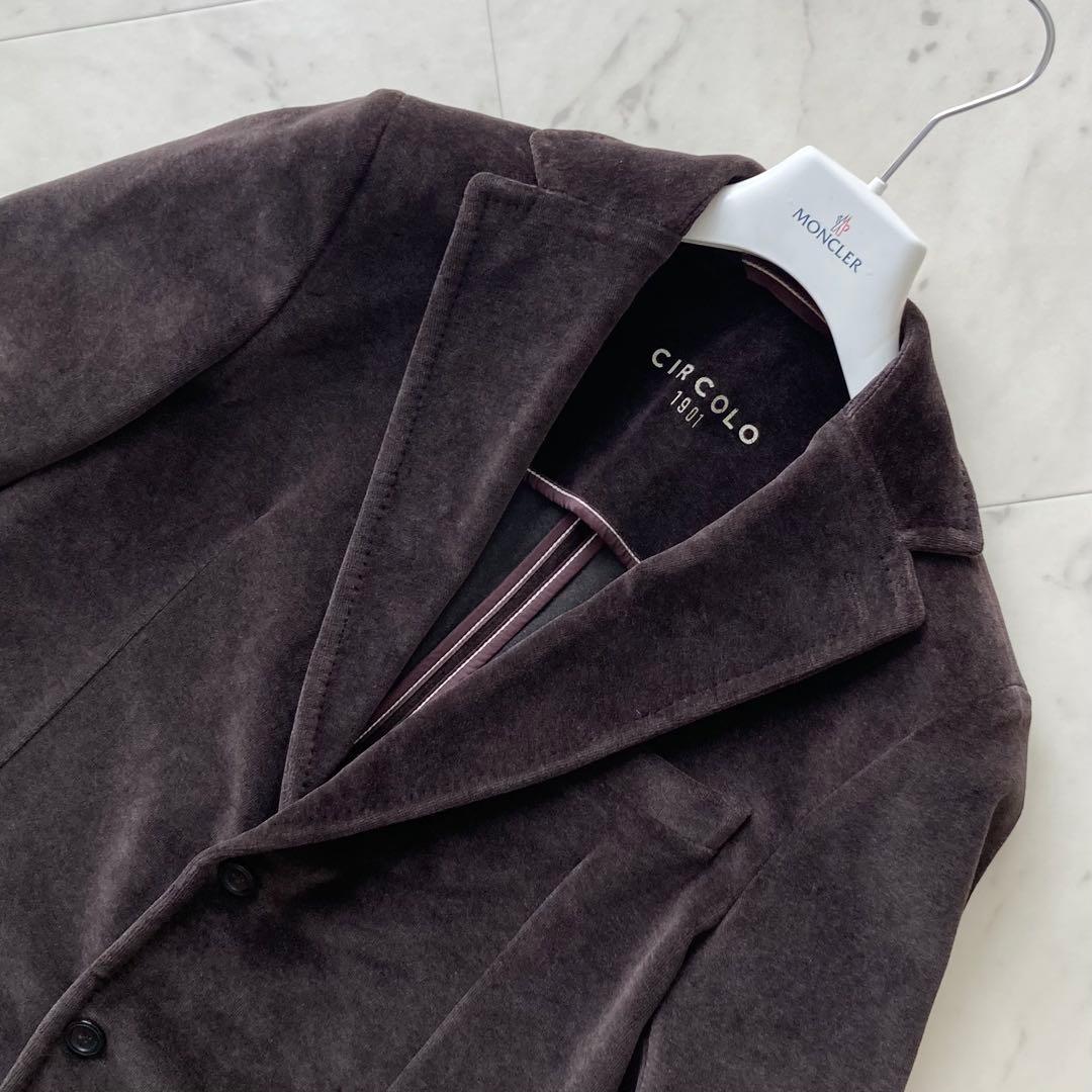 美品 CIRCOLO 1901 ベロア テーラードジャケット 48