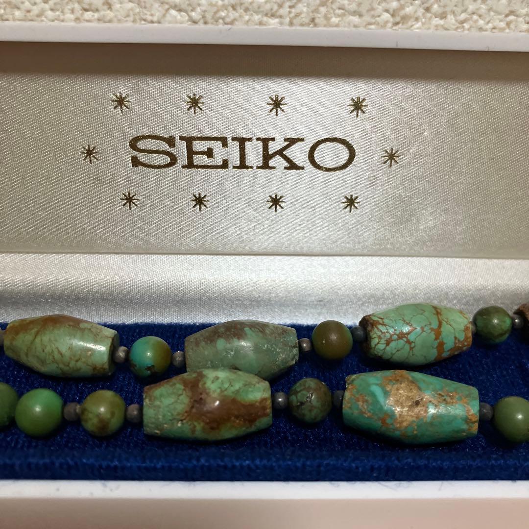 SEIKO セイコージュエリー 天然石 ターコイズ ネックレス ヴィンテージ