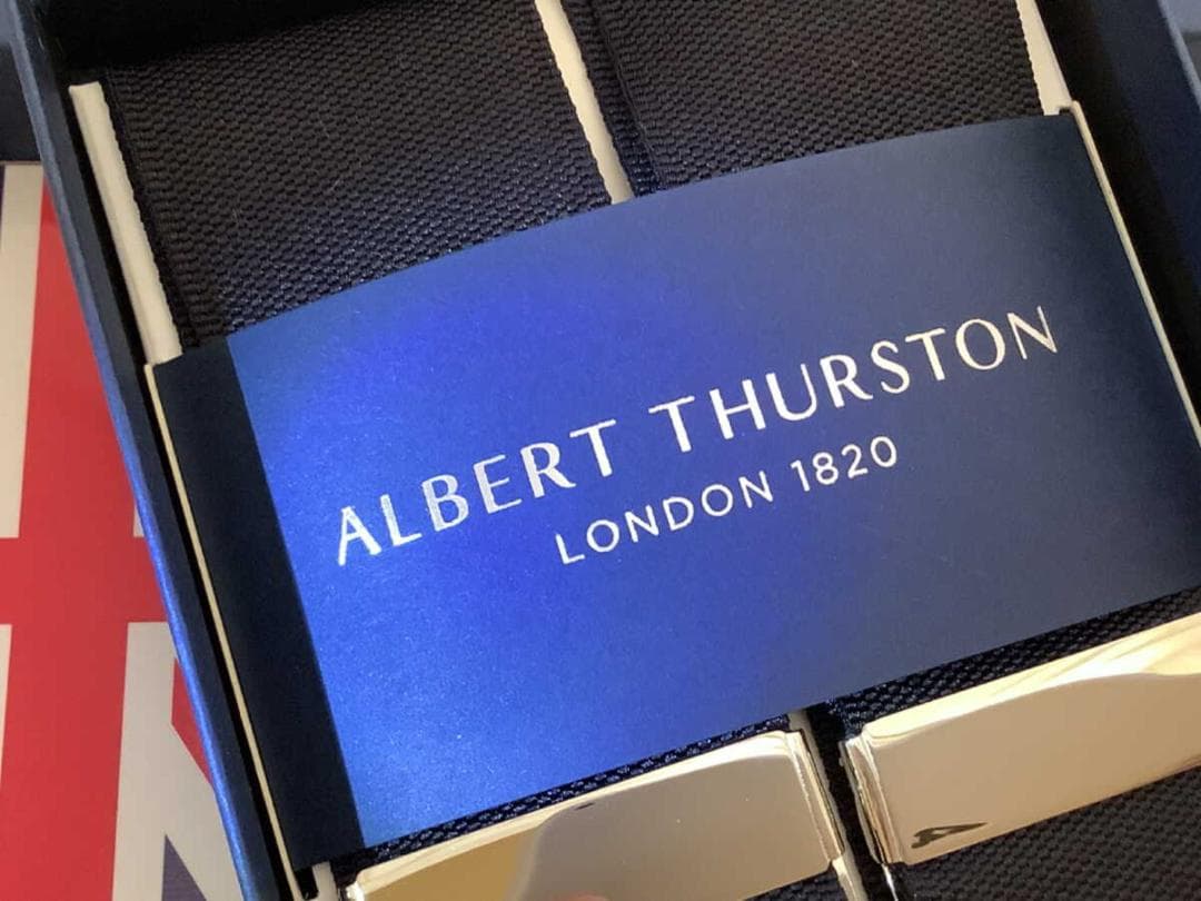 サスペンダー英国製アルバートサーストンクラシック6ボタン留上級非伸縮NYSL