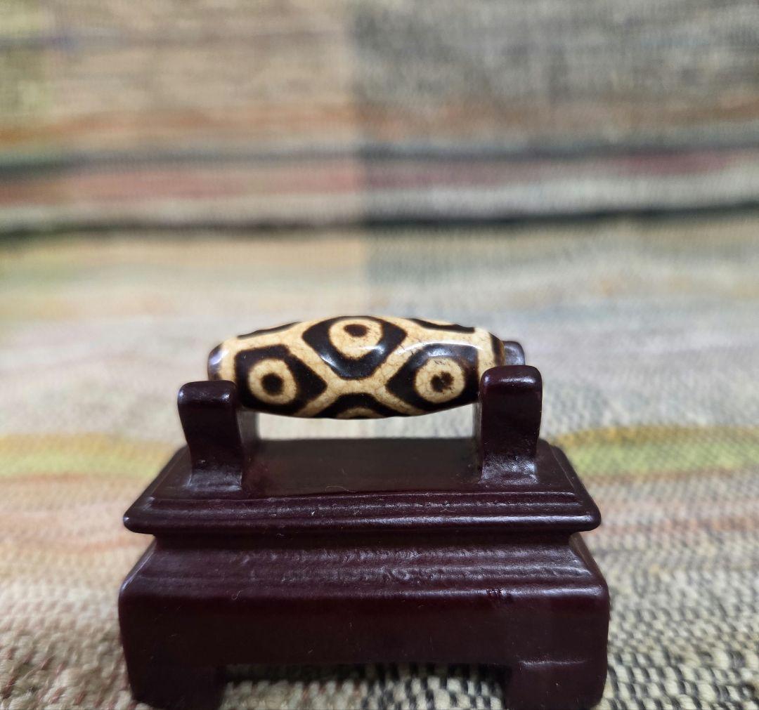 908　天珠　上肯　亀甲長壽九眼天珠　dzibeads！