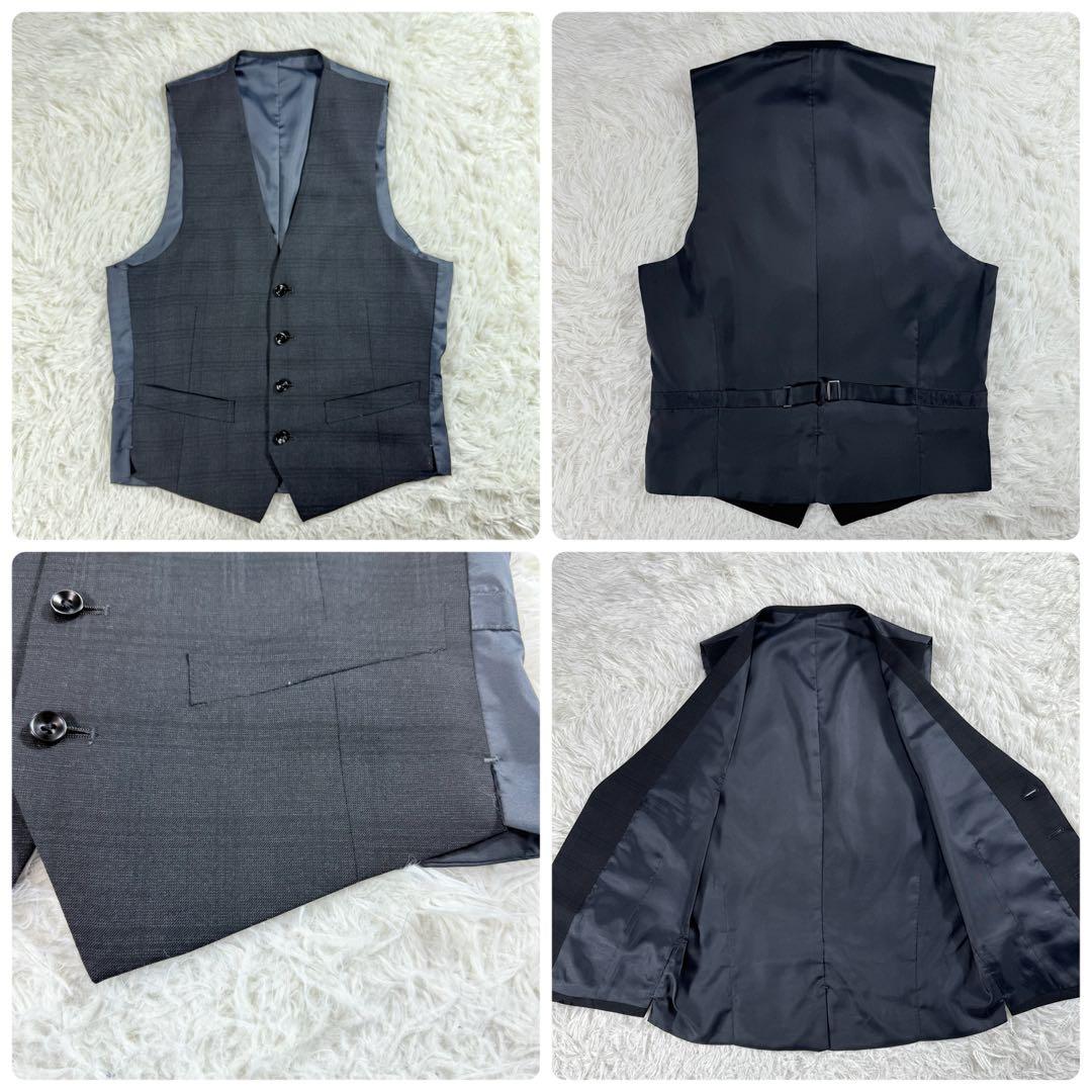 スーツセレクト スリーピーススーツ シャドーチェック メンズ Y4 スリム