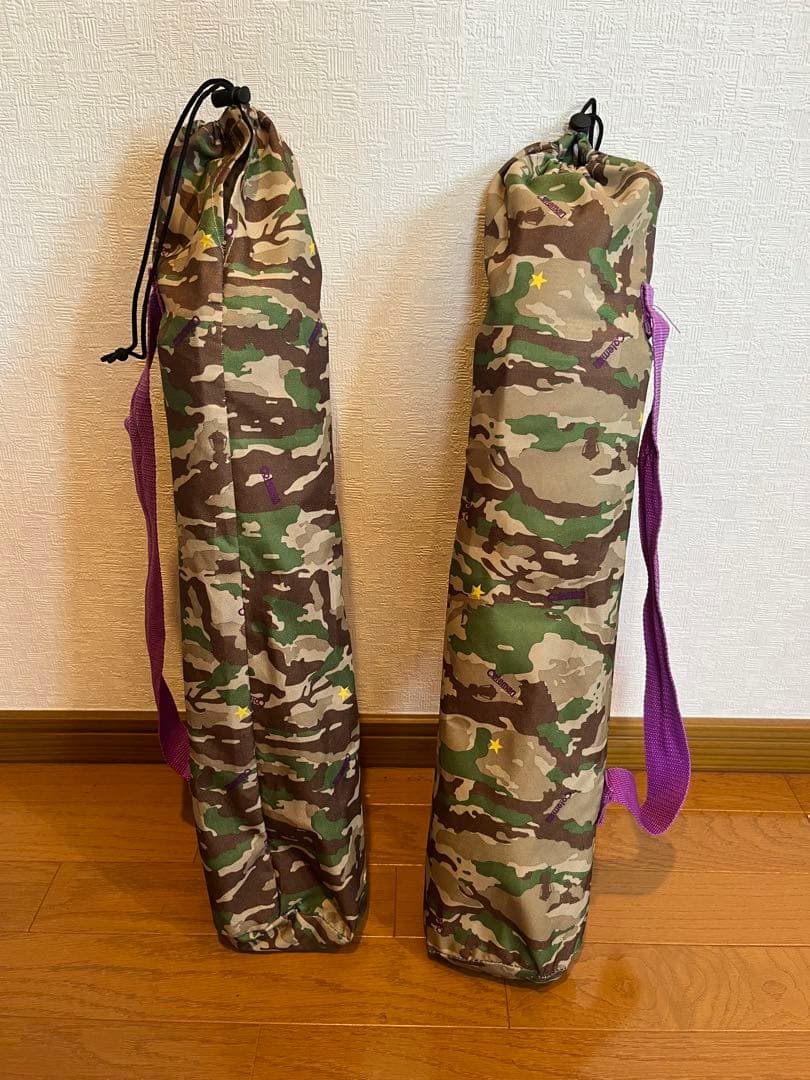 美品 Coleman アウトドア迷彩柄 コンパクトグランドチェア2脚セット