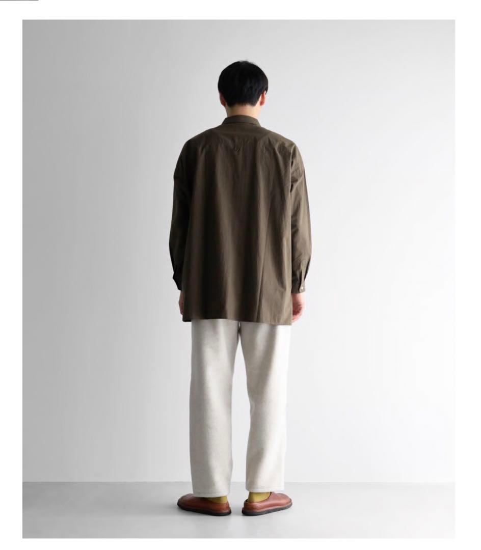 専用HUIS×尾州◆縮絨ウールフランネルイージーワークパンツ507◆ライトグレー