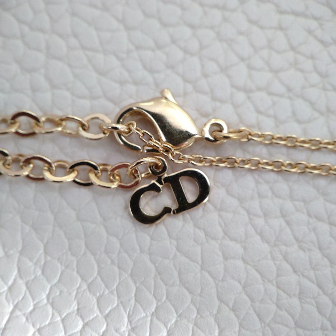 ＊ご成約済＊Christian DiorラインストーンCDロゴネックレス ハート