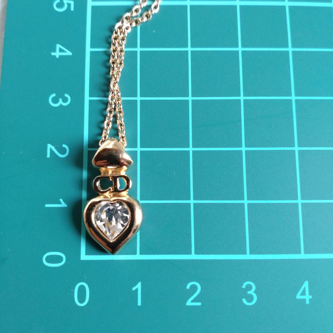 ＊ご成約済＊Christian DiorラインストーンCDロゴネックレス ハート