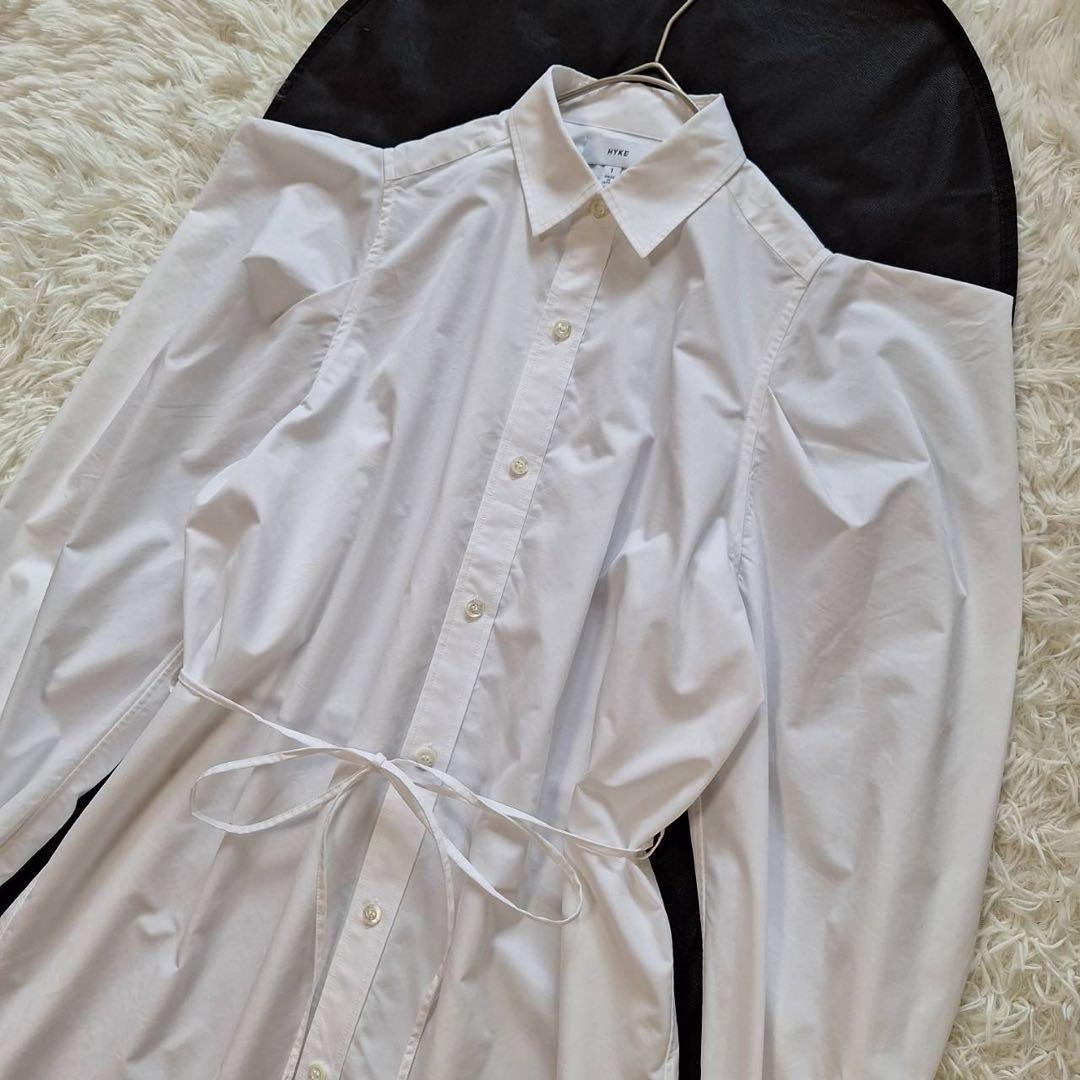 美品✨HYKE×BIOTOP 別注 定価4.6万 ロングシャツワンピース
