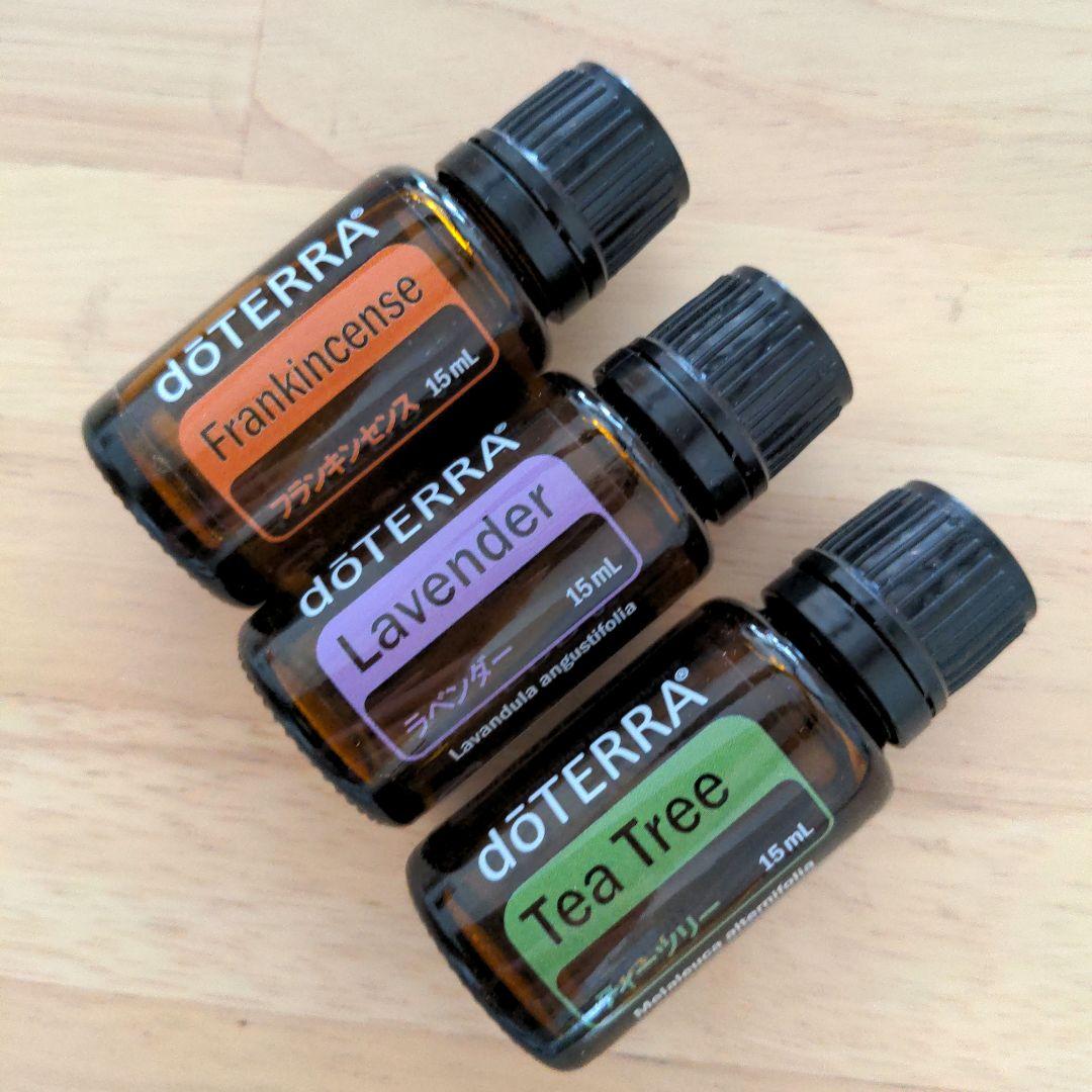 ドテラ　doTERRA　フランキンセンス&ラベンダー&ティーツリー15ml　新品