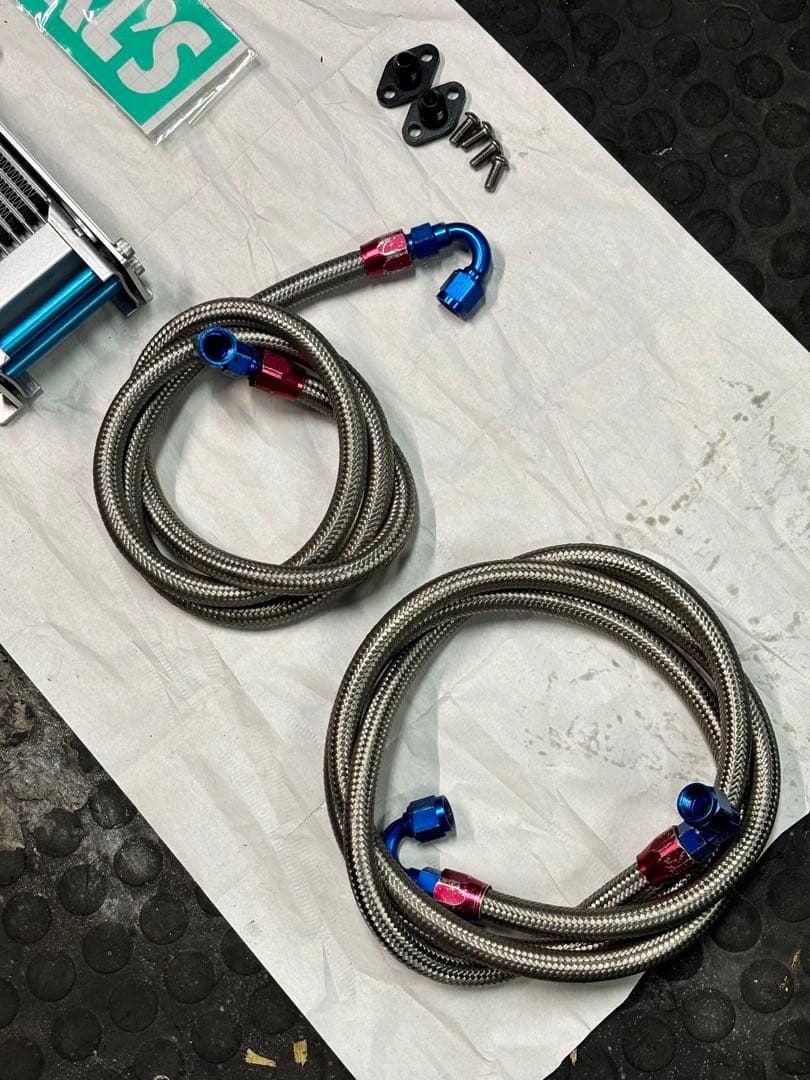 Active オイルクーラー9段 メッシュホース フィッティング XJR400