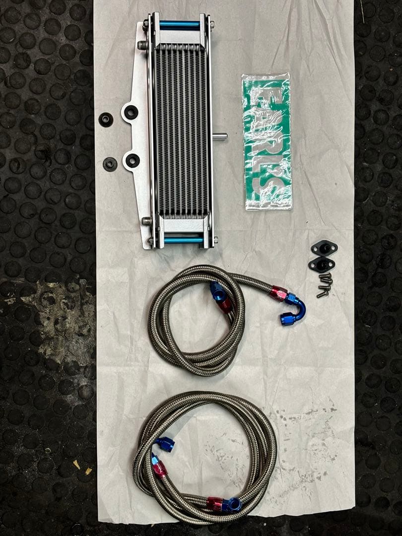 Active オイルクーラー9段 メッシュホース フィッティング XJR400