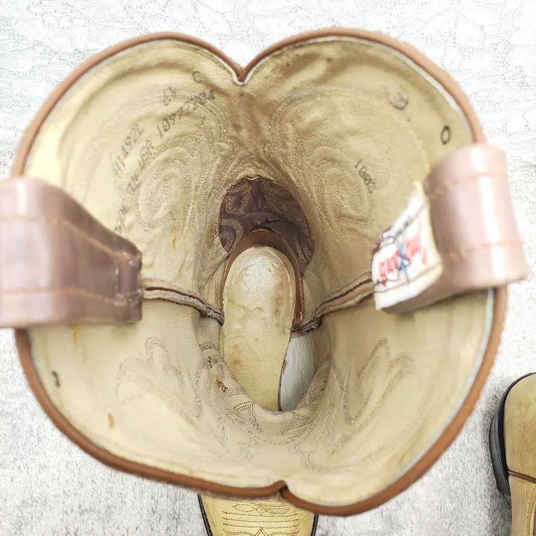 美品✨トニーラマ✨USA製 ウエスタンブーツ 23.5cm相当 レザー 刺繍