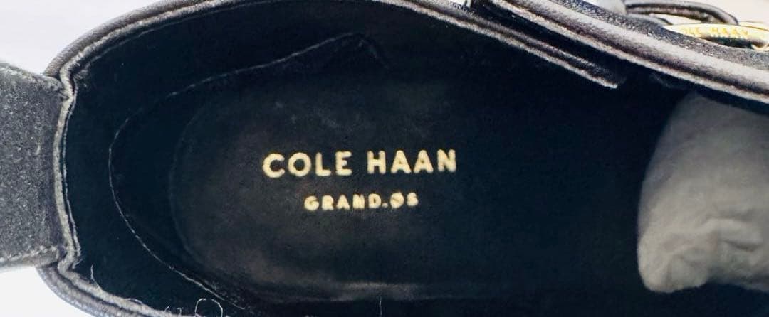 【極美品】COLE HAAN レザー ショートブーツ 23cm 黒 箱付　秋冬