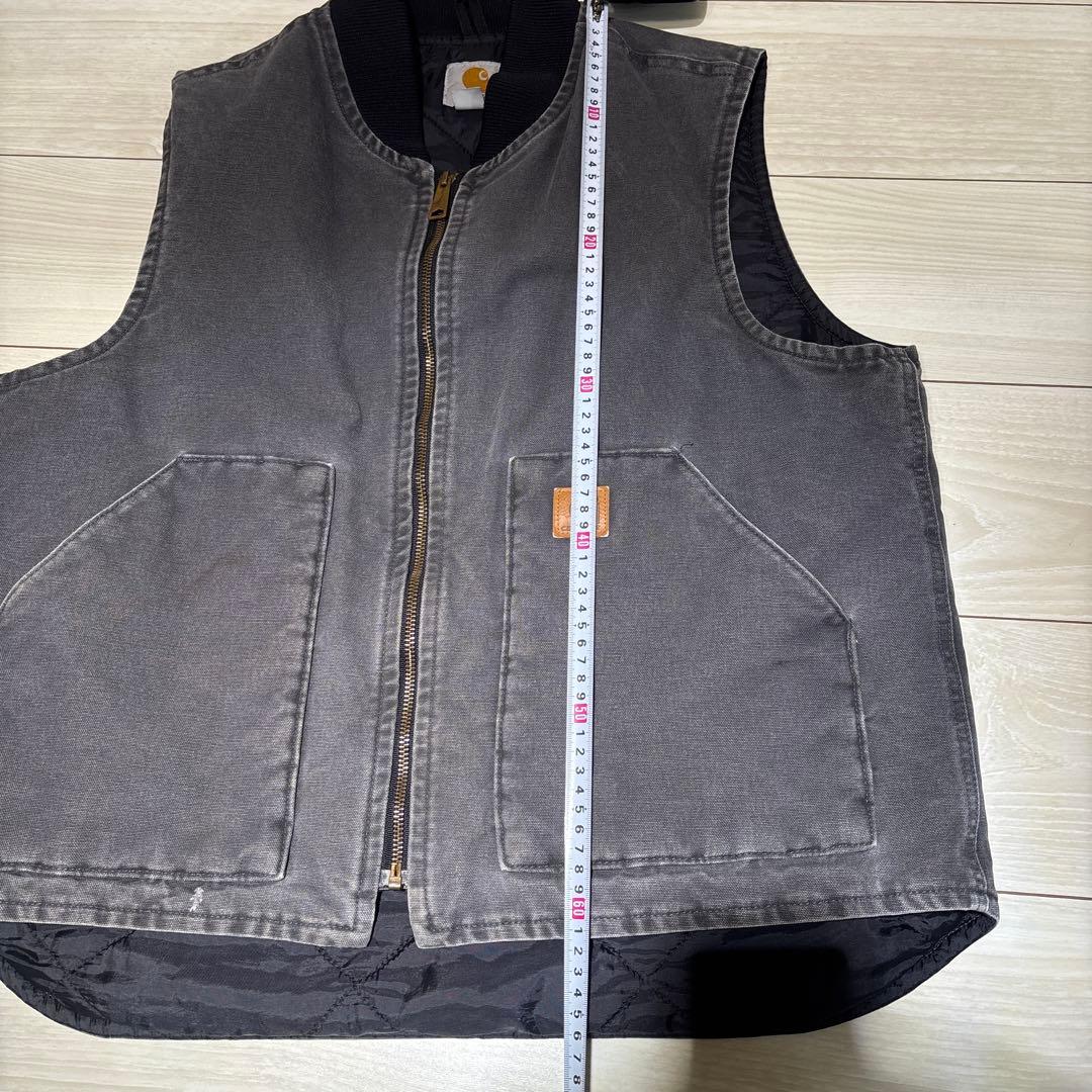 【希少グレー・Lサイズ】カーハート ダックベスト V02 029 メキシコ製