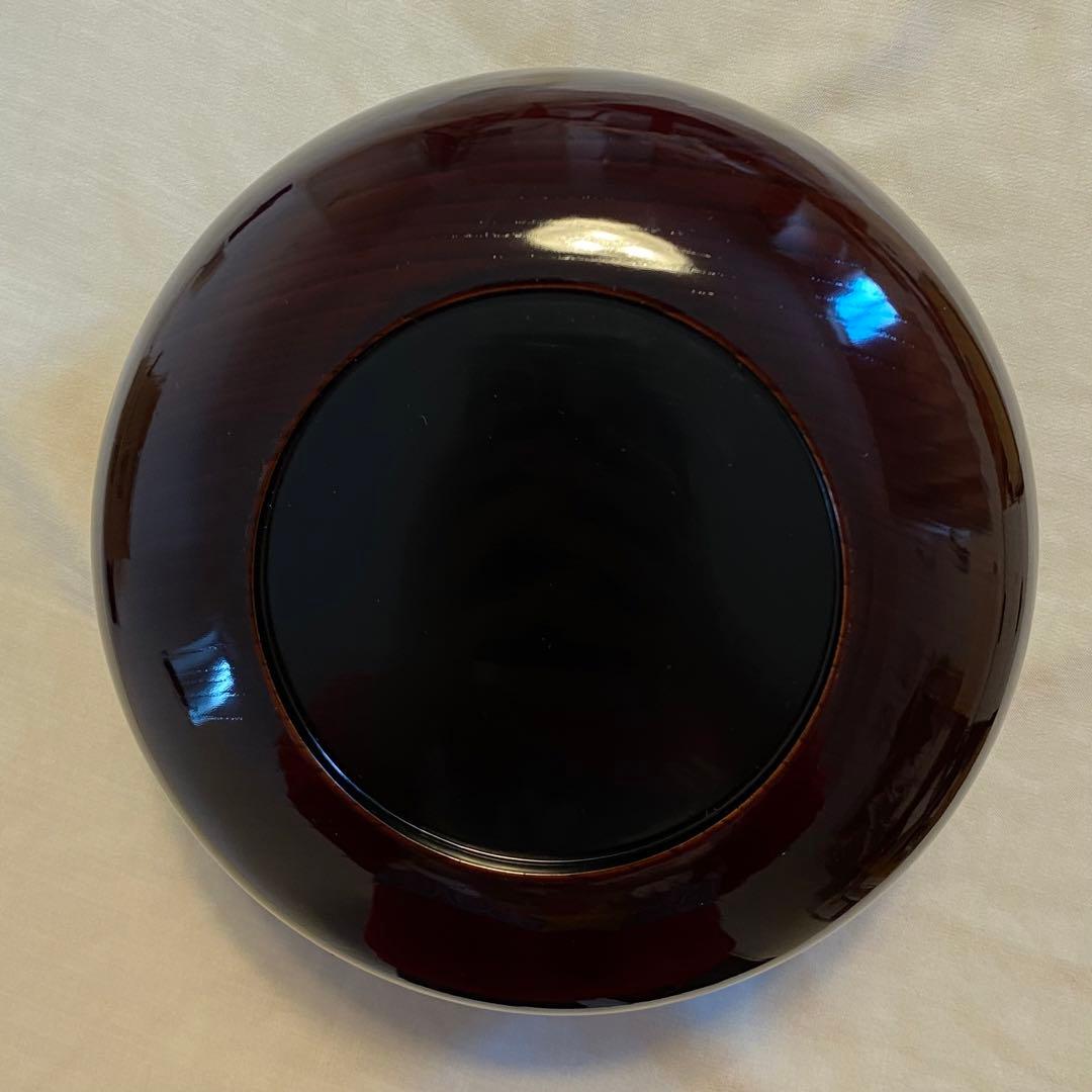 【喰篭・食籠】　岡本陽斎造　陽斉造　菓子器　欅　けやき　溜塗り　漆器　茶道具