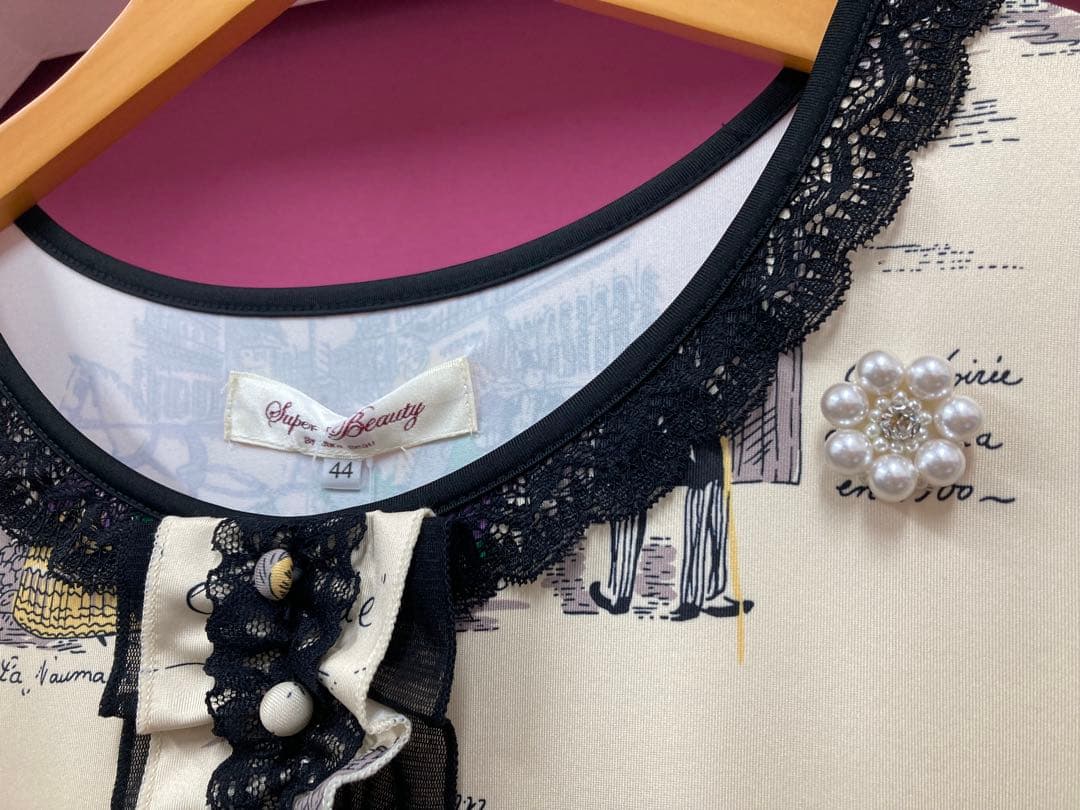 スーパービューティー♡ 秋冬新作Paris柄クラッシックワンピース