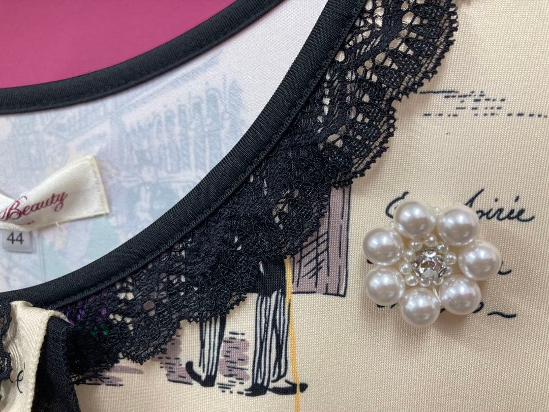 スーパービューティー♡ 秋冬新作Paris柄クラッシックワンピース