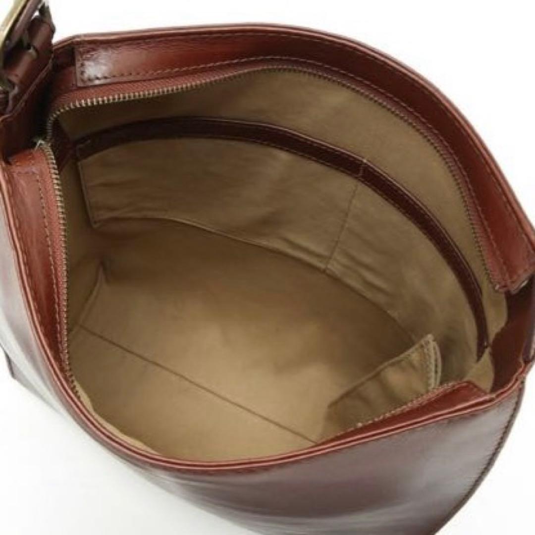 【美品】マザーハウス 牛革 ブライト ワンショルダー 茶