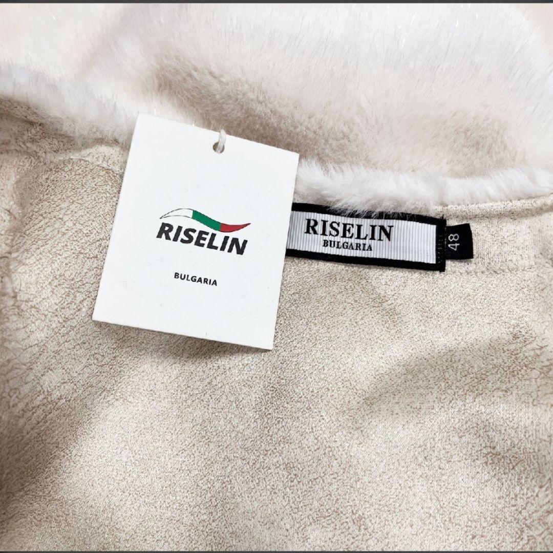 RISELIN　ミンクカシミヤ混　ファーコート レディース　L