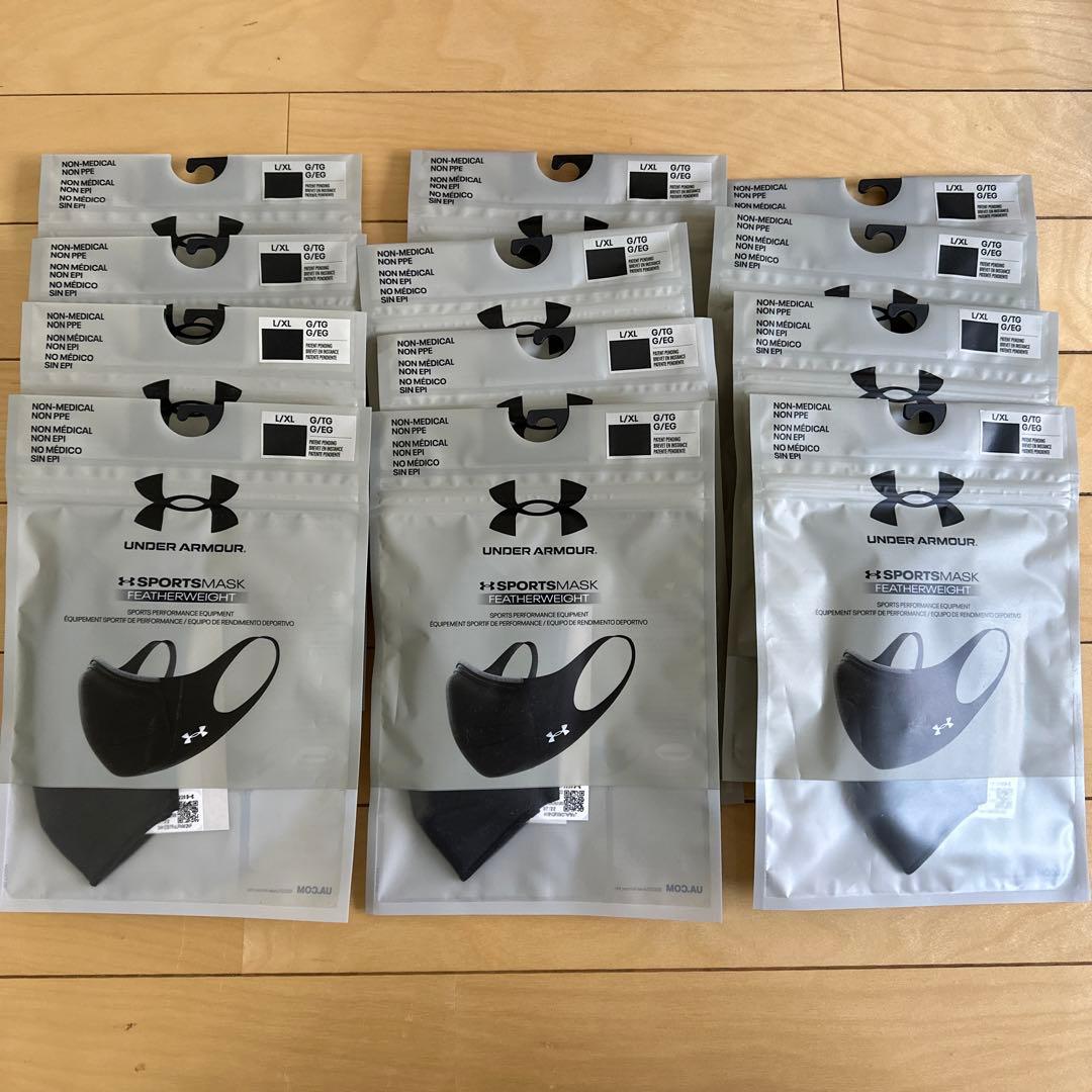 L-XLサイズ黒ブラック UNDER ARMOUR スポーツマスク　12個セット