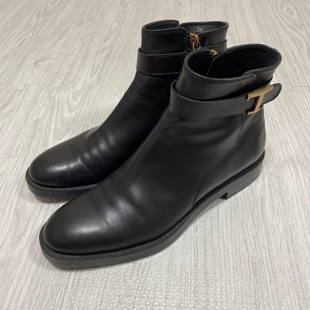 【良好】23AW 定価11万 TOD'S トッズ Tタイムレス ブーツ 38