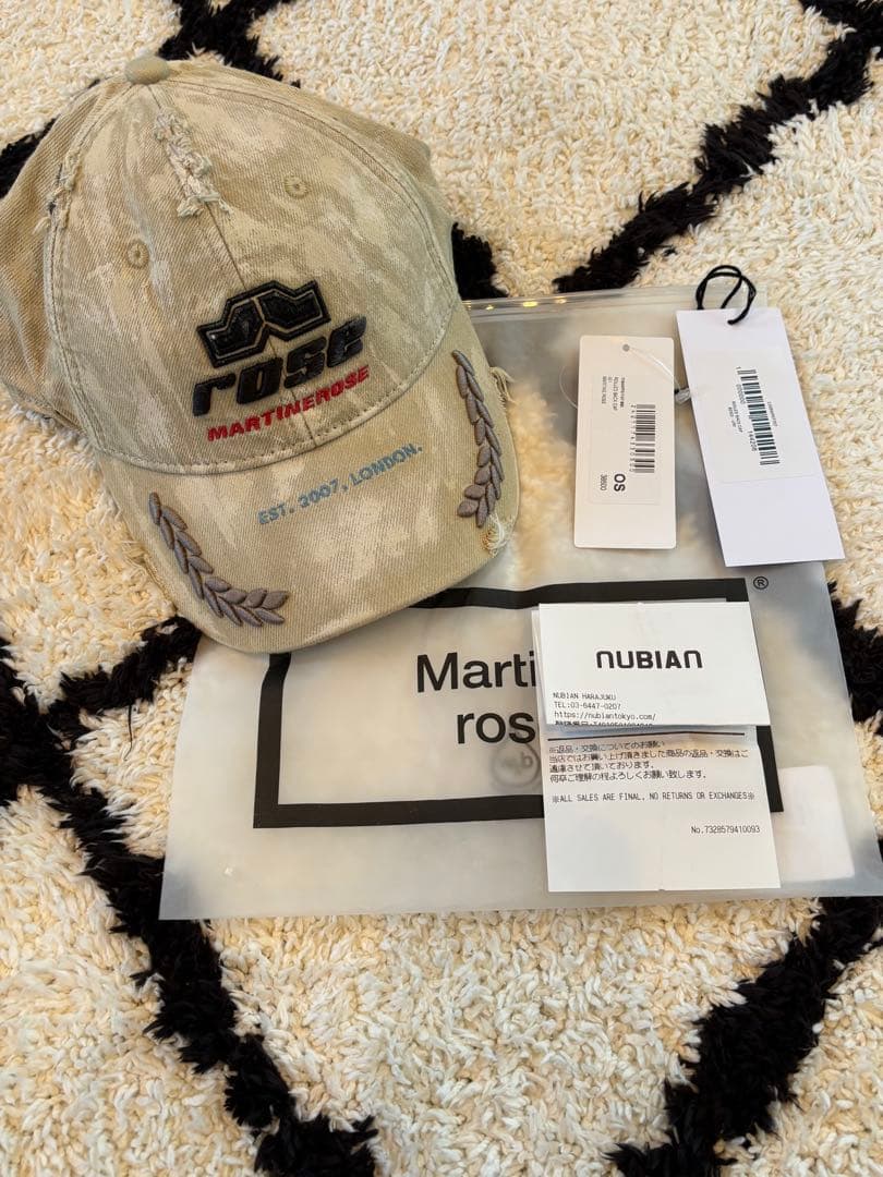 Martine Rose ROLLED BACK CAP 確実正規品