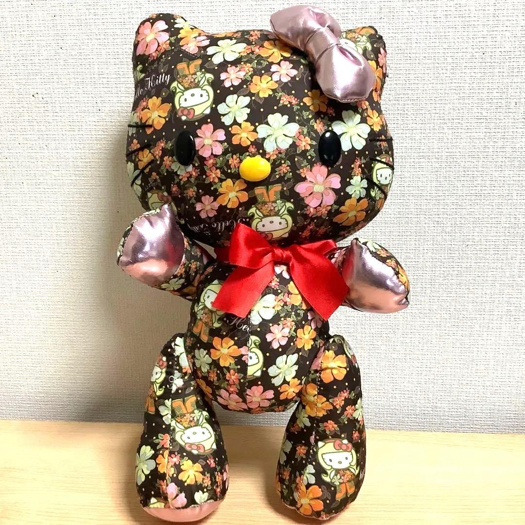 サンリオ フルールキティ ぬいぐるみ 約30cm 花柄