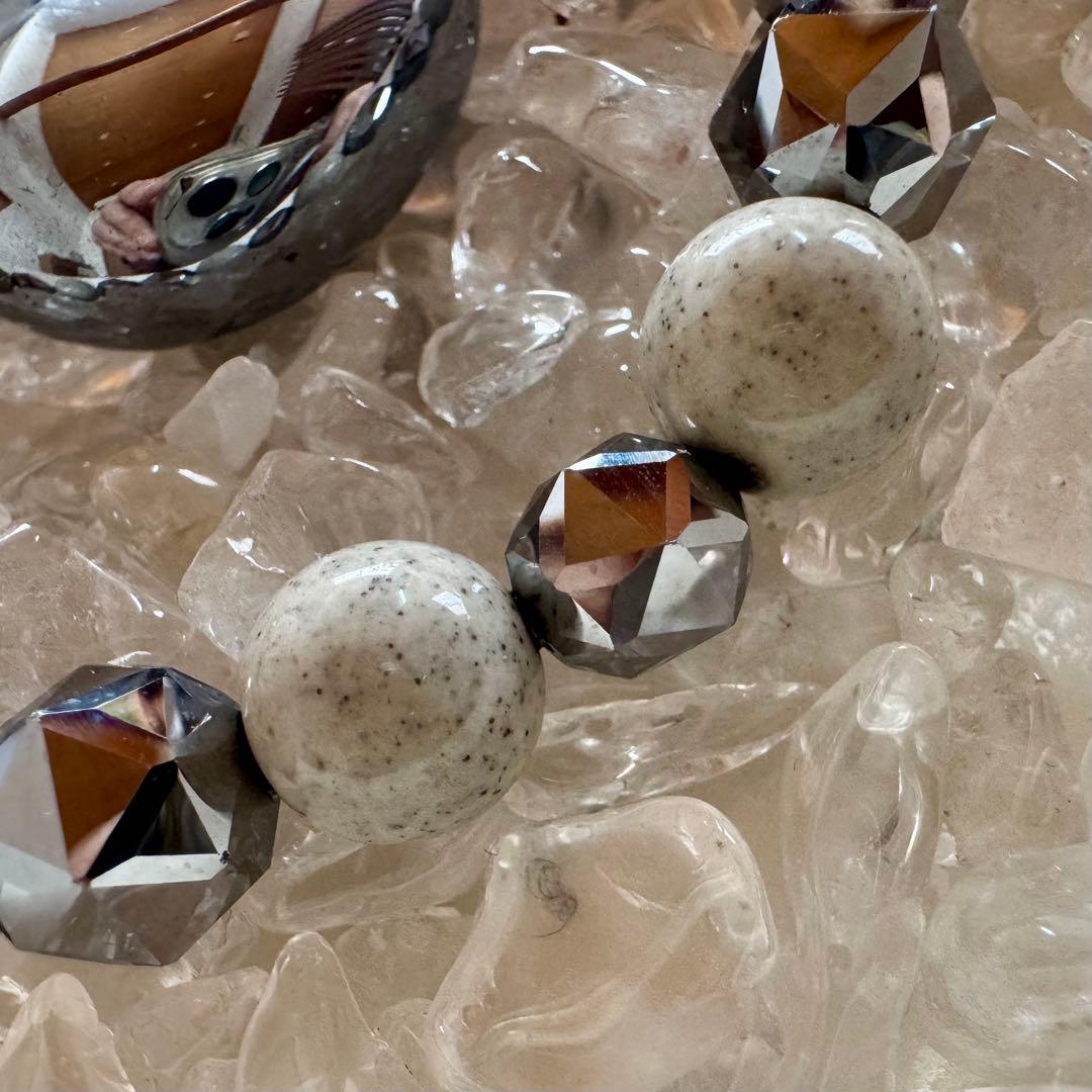 北投石 テラヘルツ ブレスレット テラヘルツ　タンブル　さざれ石　セット