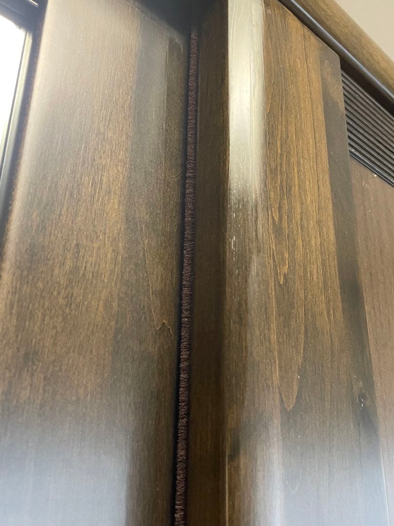 送料無料　ミラー付き木製　ワードローブ/洋服ダンス/クローゼット