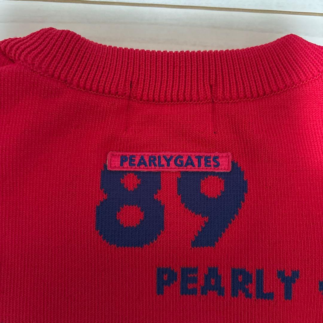 パーリーゲイツ　赤セーター、 紺色スカート、未使用品