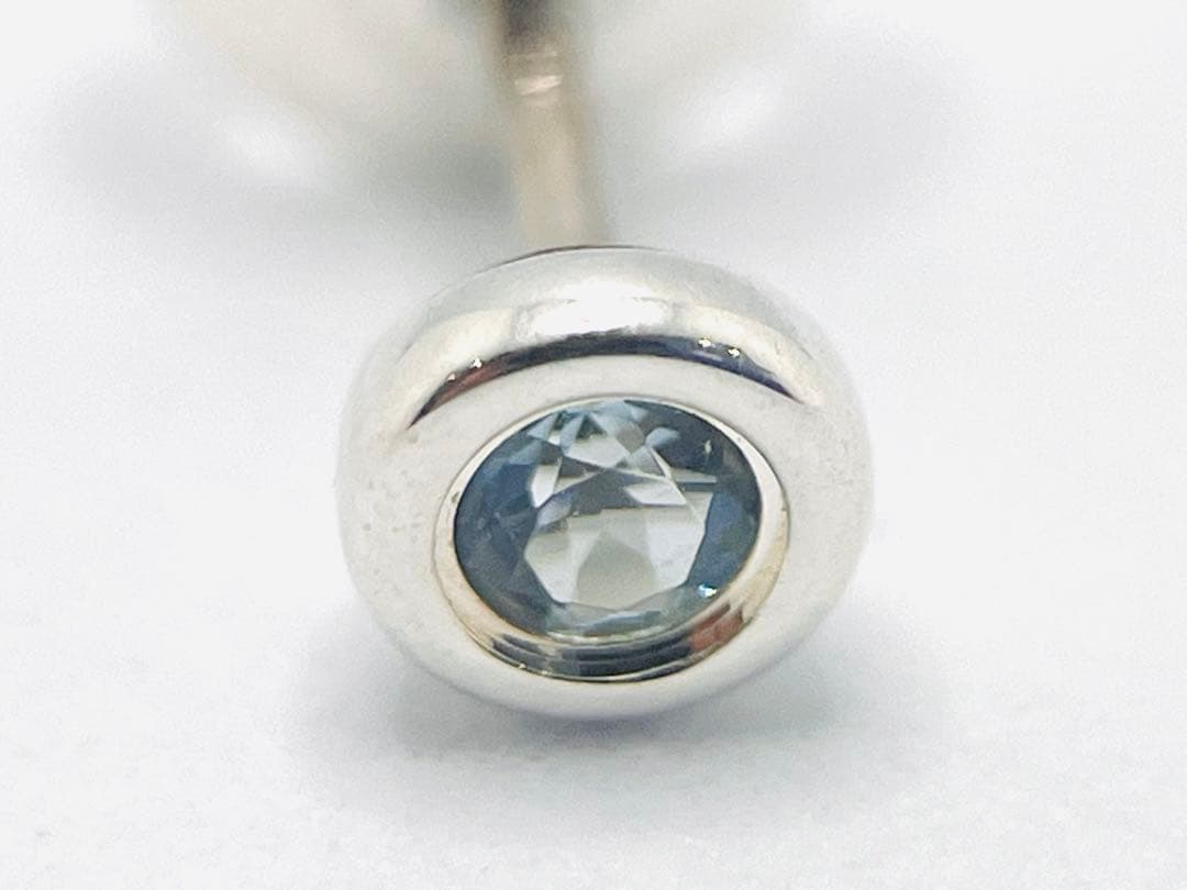 c720 ティファニー　バイザヤード　アクアマリン　ピアス　シルバー　925