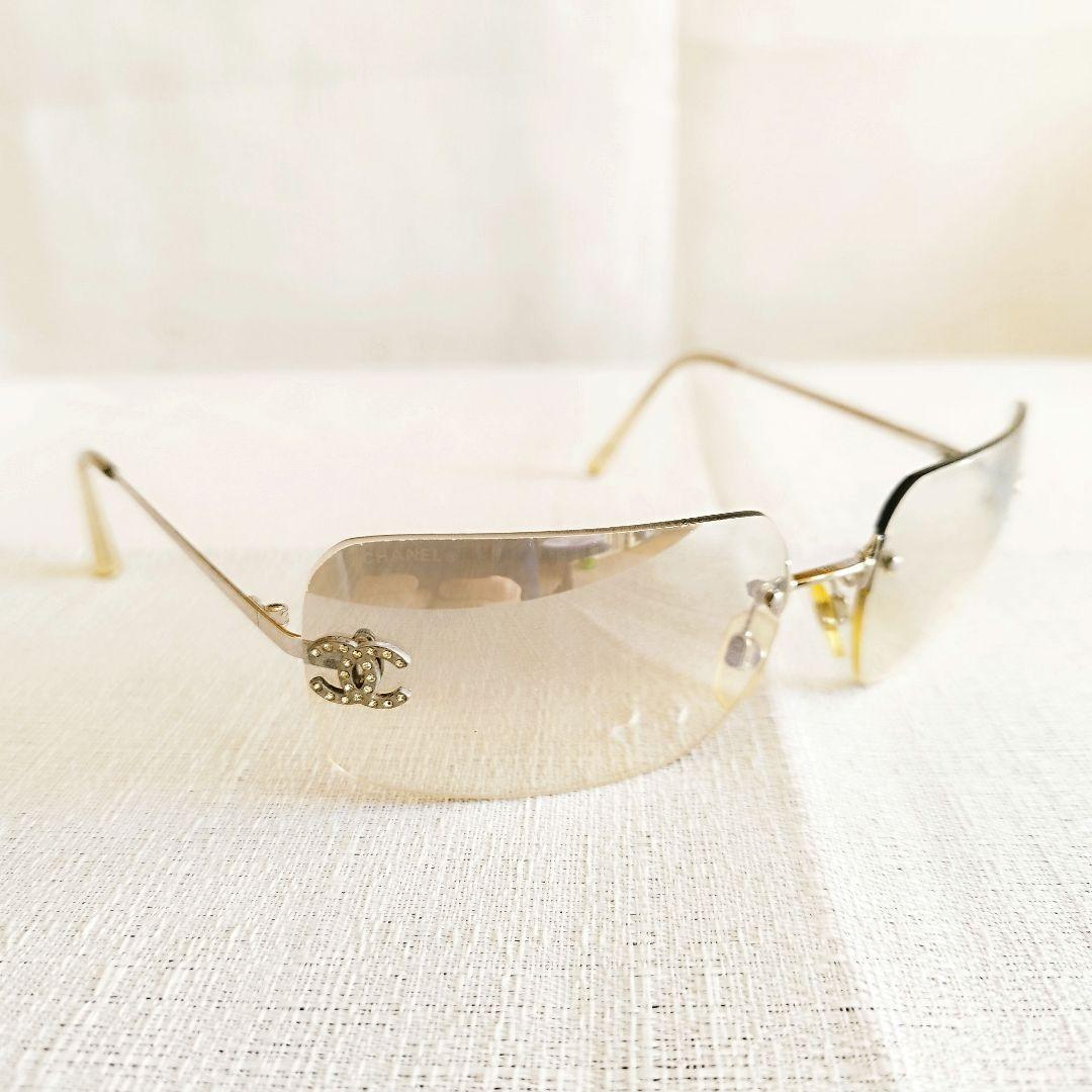 CHANEL　サングラス　4017-D　グラデーション　ココマーク　リムレス