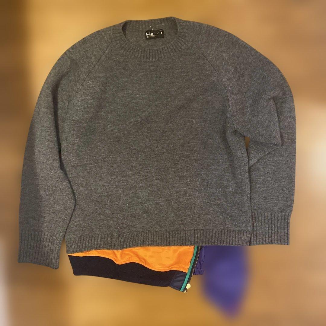 kolor 21AW ウールレイヤードニット 3