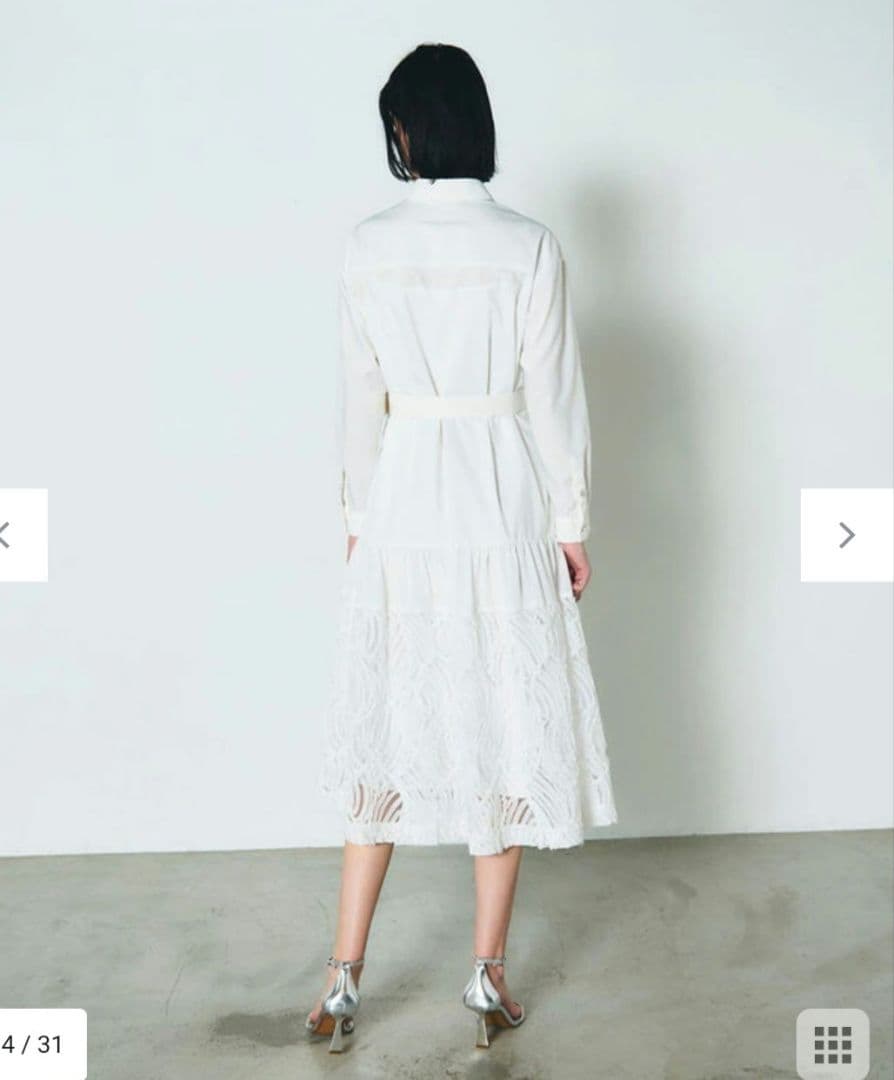 Diagram GRACE CONTINENTAL 刺繍ヘムシャツワンピース