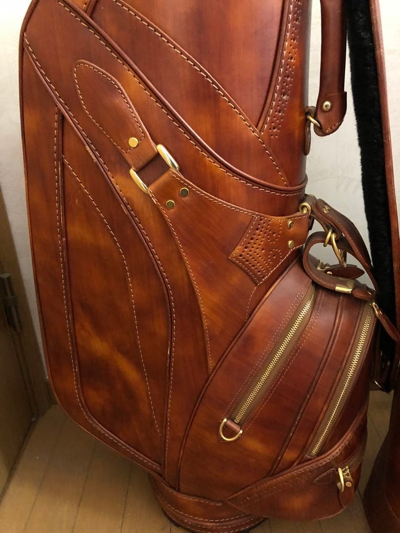 としゆき　超希少　最高級本革キャディバッグ　ゴルフバッグ