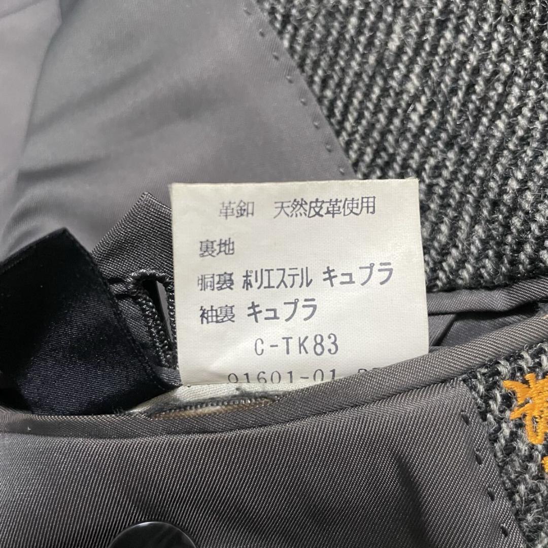 バーバリー　ハンティングジャケット　テーラード　グレー　エルボーパッチ　M相当