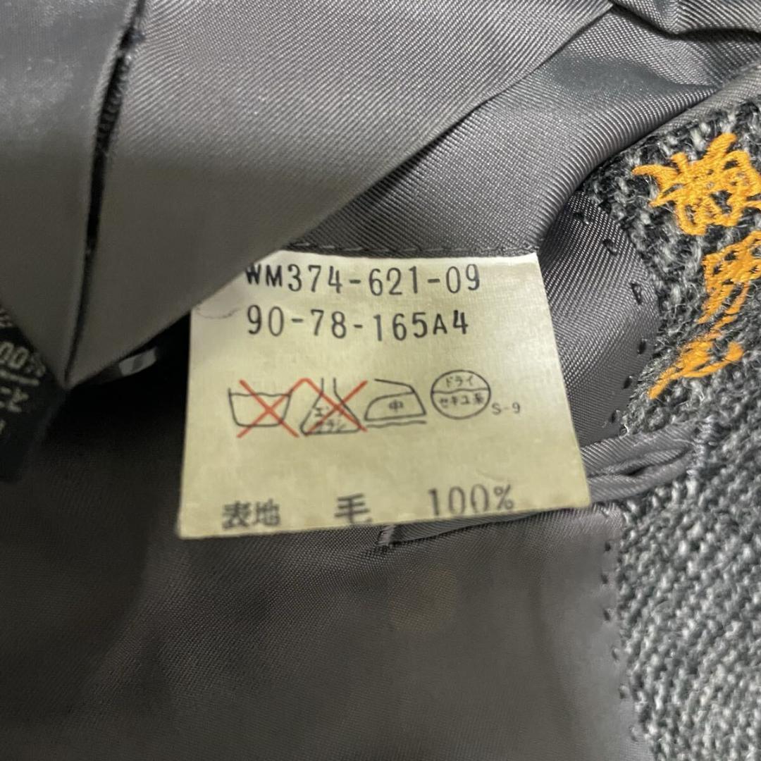 バーバリー　ハンティングジャケット　テーラード　グレー　エルボーパッチ　M相当