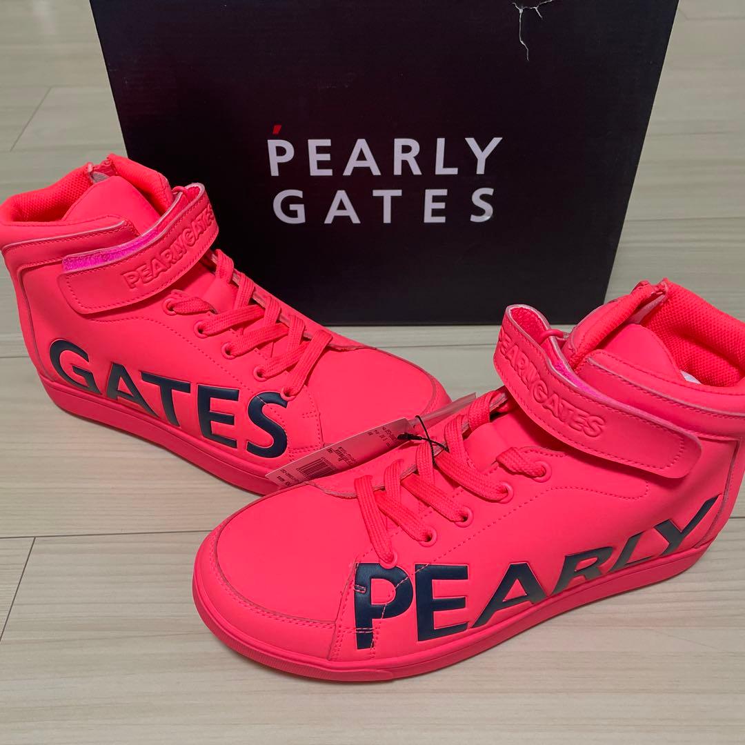 新品未使用 PEARLY GATES ピンク ハイカットシューズ24.5cm