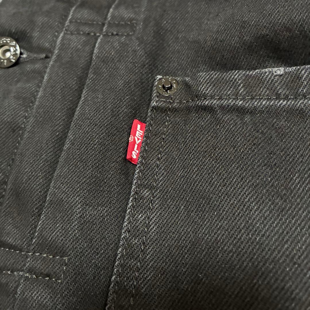 エディフィス 別注 リーバイス デニムジャケット 2nd タイプ レザー 黒