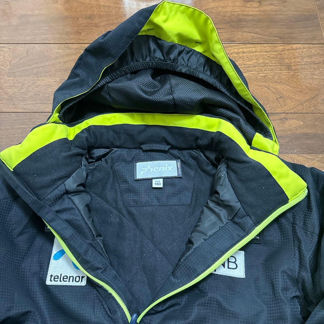 phoenix スキーウェアセット 160 黒/黄