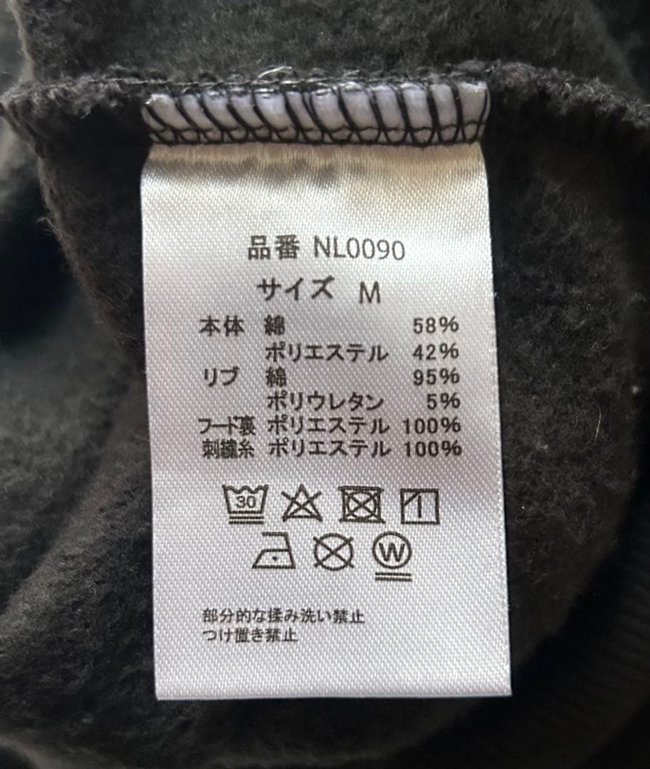 期間限定値引き　9090　裏起毛　パーカー　ピンクチェック　平成ギャル　ブラック