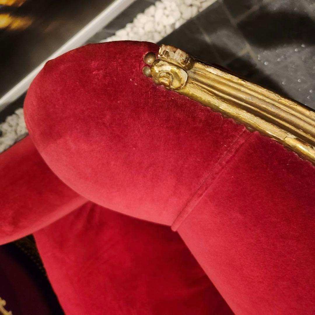 ノットアンティークス　シングルソファ エンペラーズチェア　ロココ　彫刻