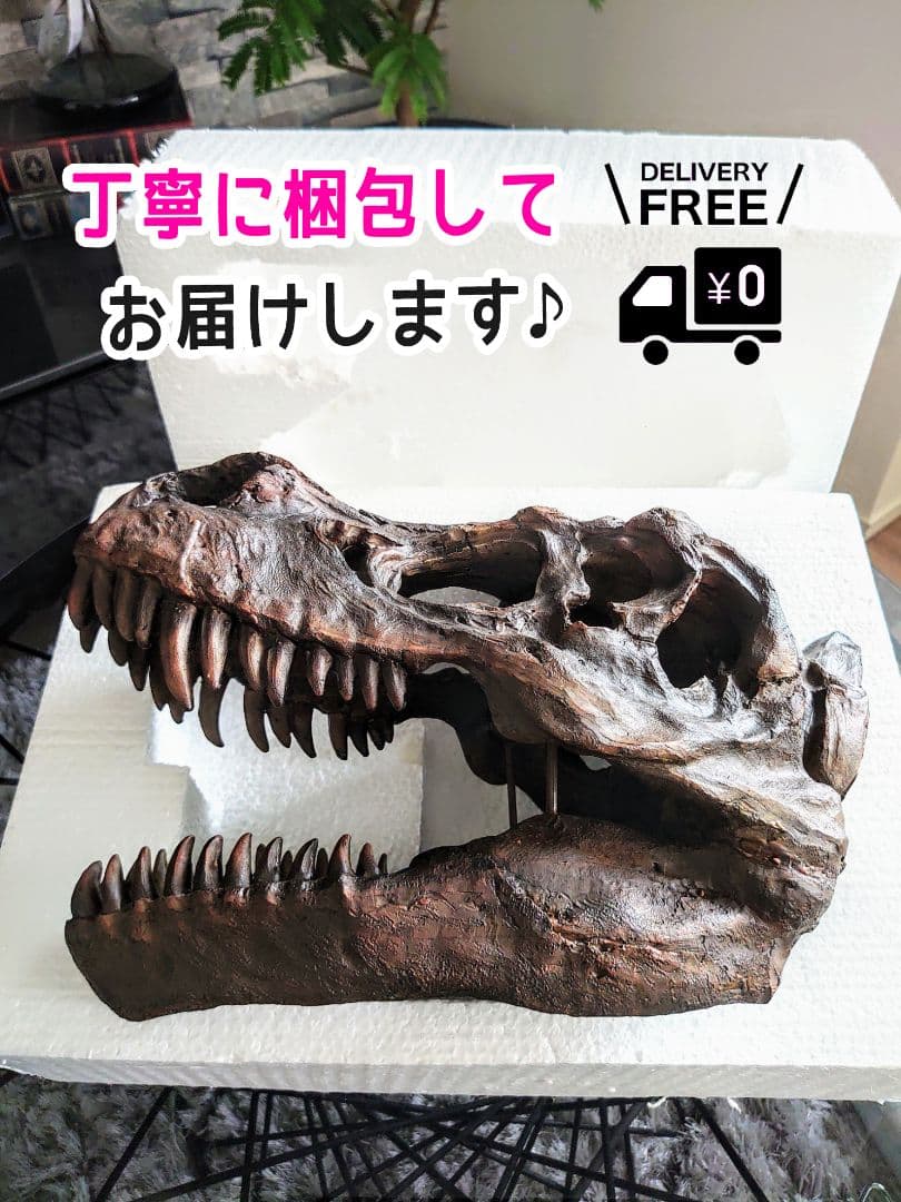 【DINOWORLD】ティラノサウルス 頭骨 化石 ジュラシックパーク