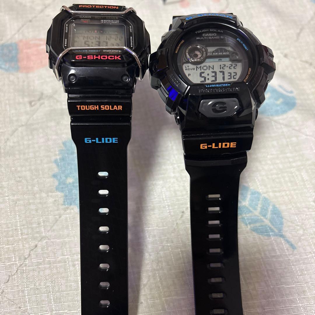 T*E様 G-SHOCK G-LIDE ソーラー電波腕時計2本まとめ売りブルーバ