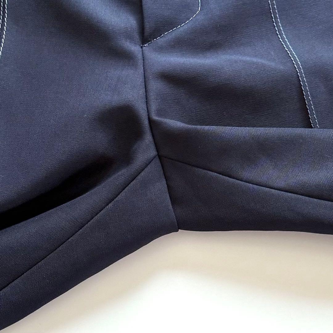 美品 OAMC スラックス ウールモヘヤ トラウザーズ ステッチ ネイビー 44