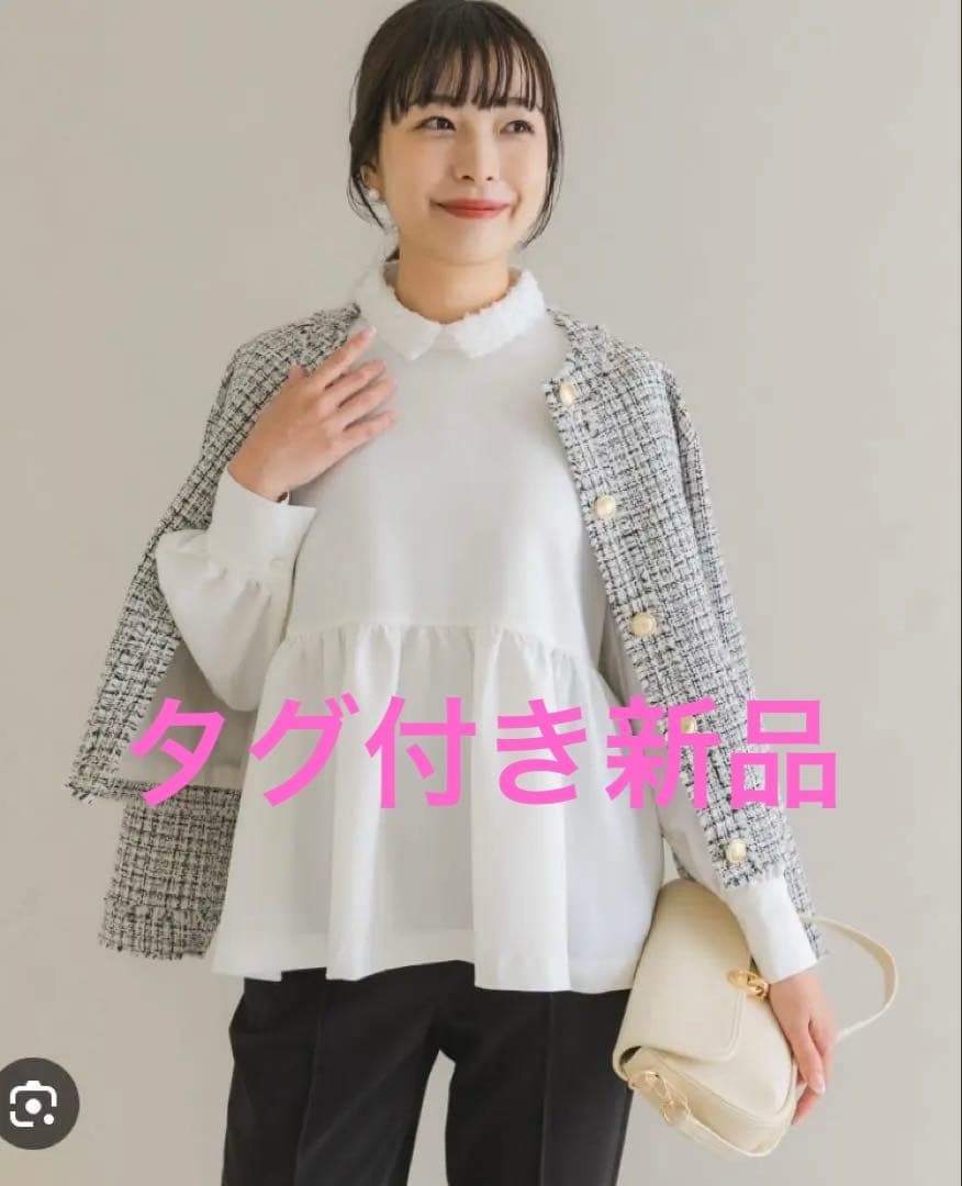 大人気完売！タグ付き！F by ROSSO　レースカラーペプラムブラウス