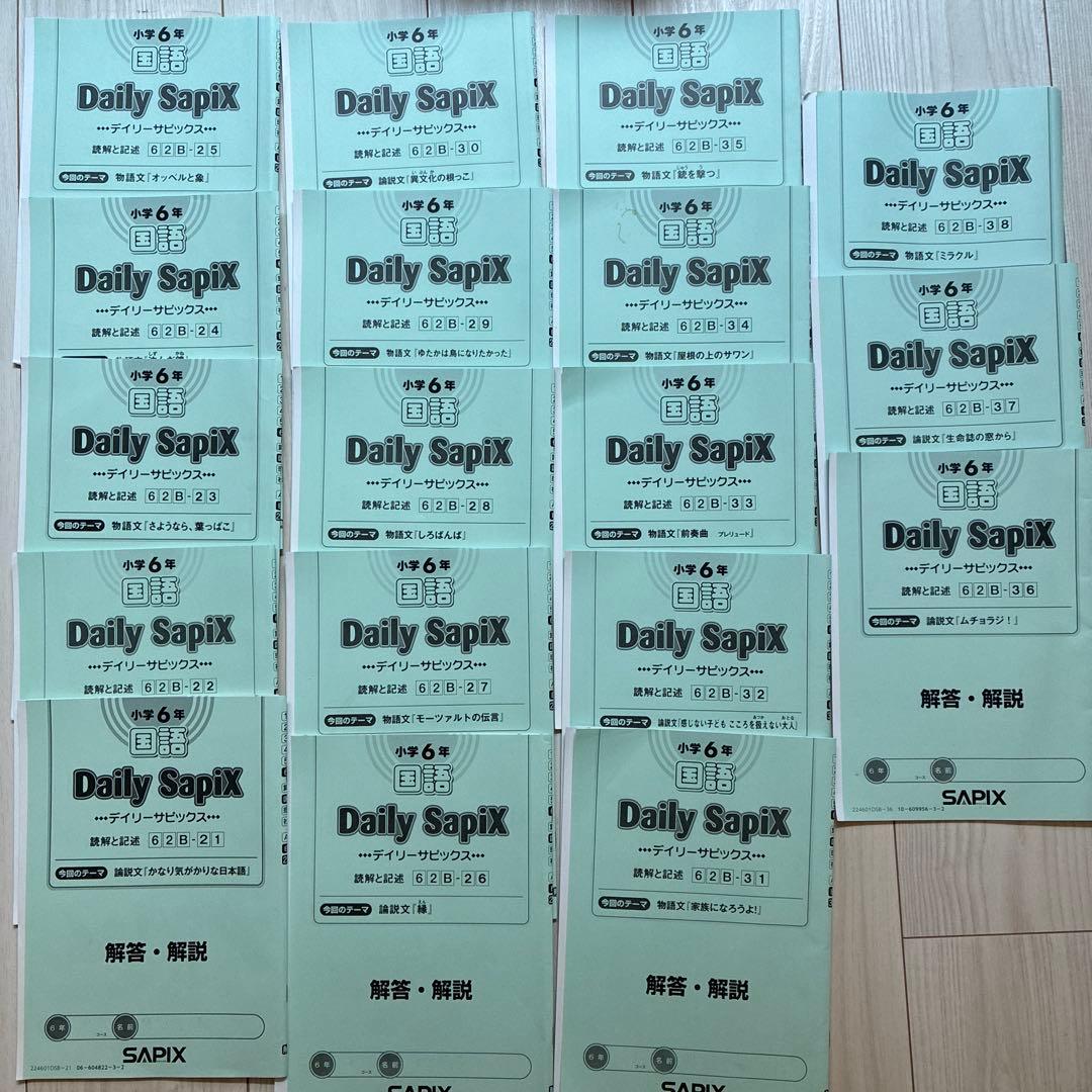 2025年受験組 サピックス6年 国語教材セット