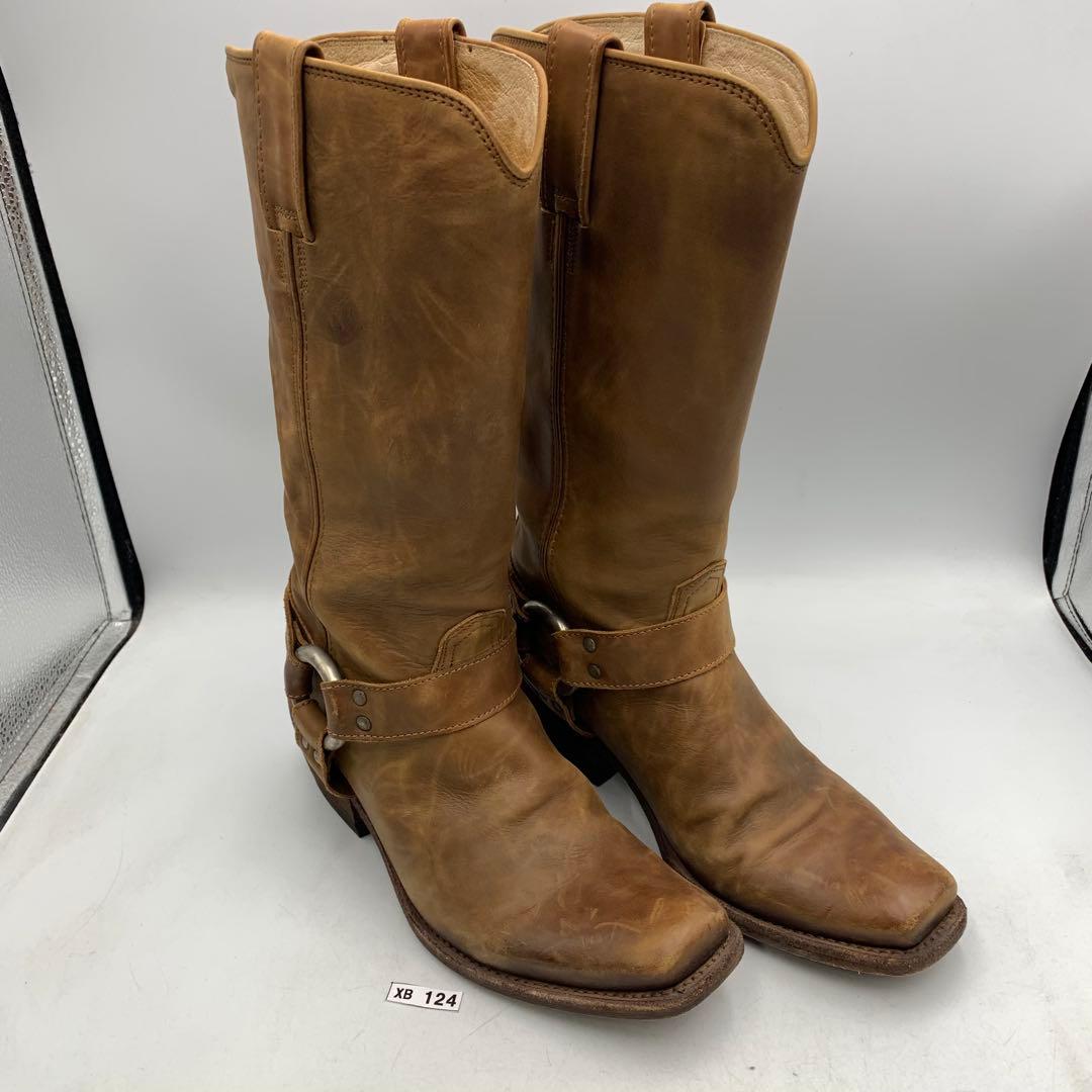 XB124 プラダ ウエスタンブーツ 37.5 約23.5cm ブラウン